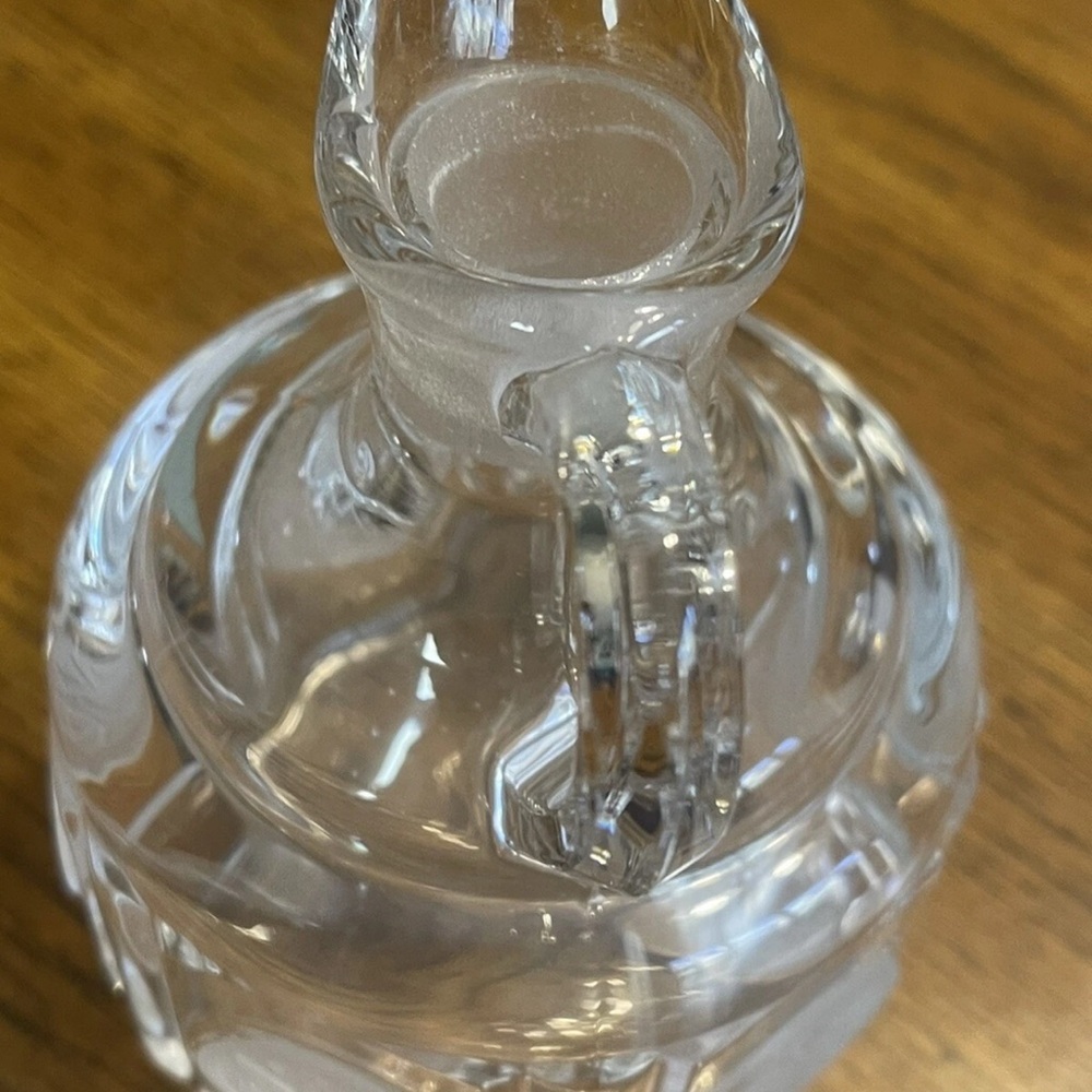 Vintage Fostoria Clear Coin Open Glass Dish Jam Jelly Compote & Cruet w/ Stopper - Picture 9 of 11